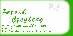 patrik czegledy business card